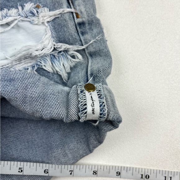 one x one teaspoon Chargers distressed denim cutoff jean shorts - Picture 9 of 11